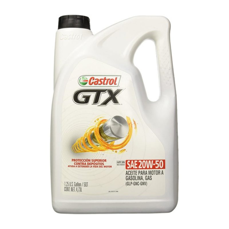 03531C LUBRICANTE CASTROL GTX 20W50 ENVASE 4.731 LTS
